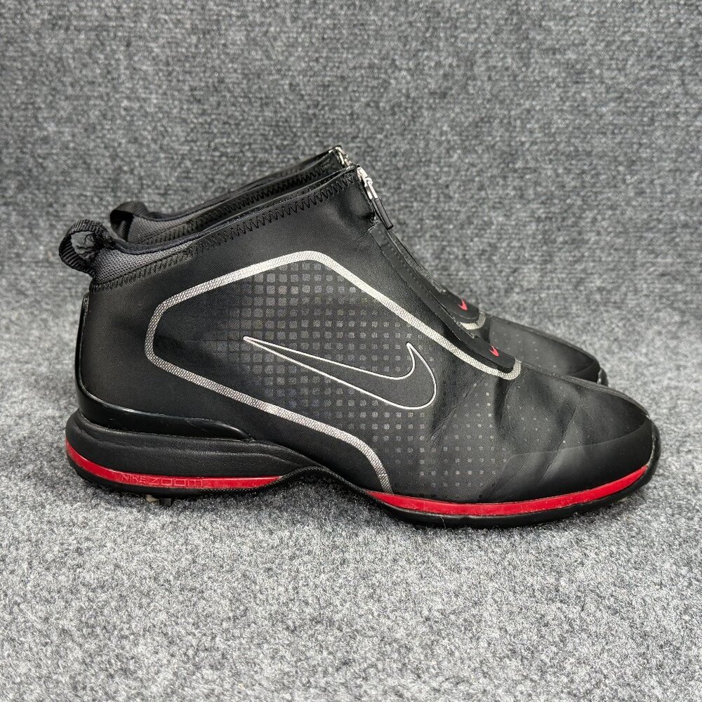 Nike Zoom Brandon Golf Shoes Men's Size 9 Black Red Lace Up Zipper Athletic